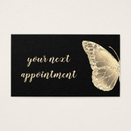 tarjeta de cita de mariposa dorada