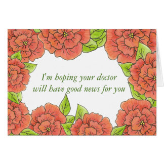 Tarjeta de cita de médica con rosas