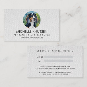 Tarjeta de cita de moda para Mascota y baño