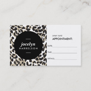 Tarjeta de cita de moda y de impresión de leopardo