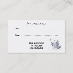 Tarjeta de Cita de Odontología Oficina Caprichosa