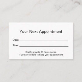 Tarjeta de Cita de Oficina Médica Profesional