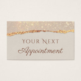 Tarjeta de cita de papel despojado Shimmer