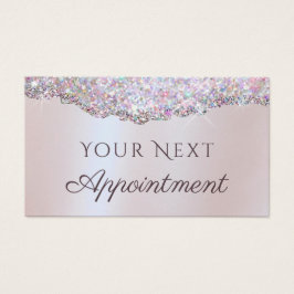 Tarjeta de cita de Relieve metalizado de purpurina