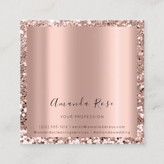 Tarjeta de cita de Rosa de oro de evento de maquil (Anverso)