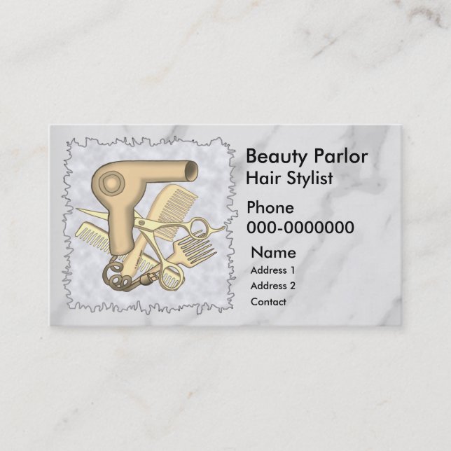 Tarjeta de cita de salón de belleza (Anverso)