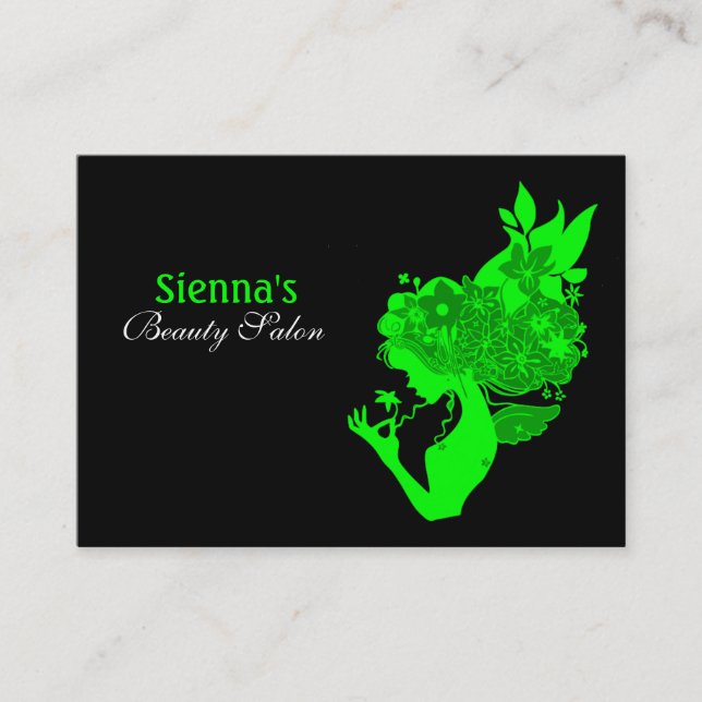 Tarjeta de cita de salón de belleza (Lime) (Anverso)