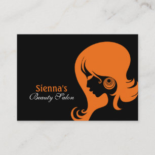 Tarjeta de cita de salón de belleza (Naranja)