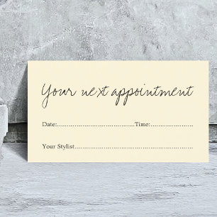 Tarjeta de cita de salón de belleza simple y elega