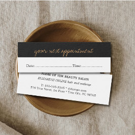 Tarjeta de cita de salón de belleza simple y moder