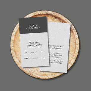 Tarjeta de cita de salón de belleza simple y moder