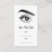 Tarjeta de cita de salon de Brows Microblading
