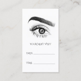 Tarjeta de cita de salon de Brows Microblading