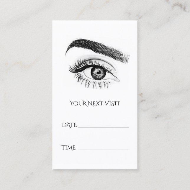 Tarjeta de cita de salon de Brows Microblading (Anverso)