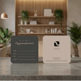 Tarjeta de cita de salón moderno chic Dark Premium