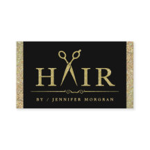 Tarjeta de cita de Sparkling Gold Purpurina Hair S