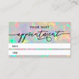 tarjeta de cita de textura opal iridiscente falsa