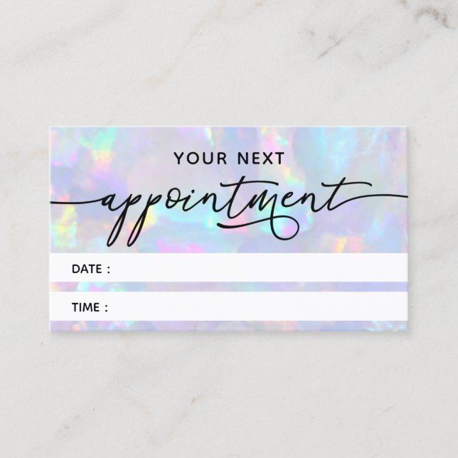 tarjeta de cita de textura opal pastel (Anverso)