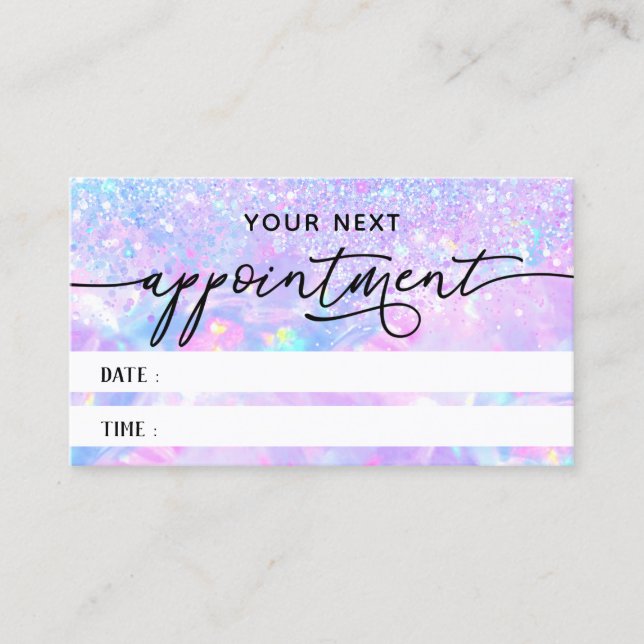 tarjeta de cita de textura opal púrpura (Anverso)