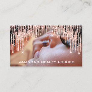 Tarjeta de cita de Wax de Rosa de maquillaje fotog