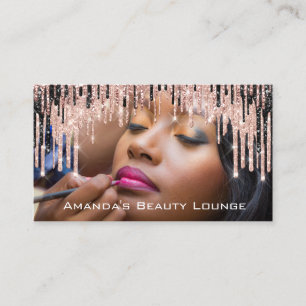 Tarjeta de cita de Wax de Rosa de maquillaje fotog