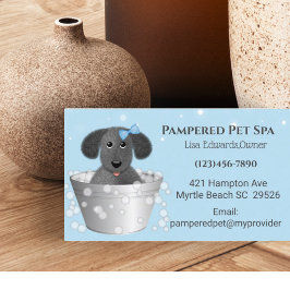 Tarjeta de cita del Blue Dog Grooming Dog Spa