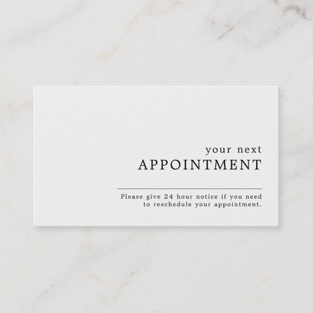 Tarjeta de cita del logotipo de diseño simple (Anverso)