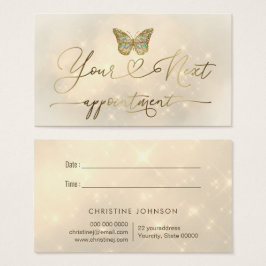 tarjeta de cita del logotipo de la mariposa de la