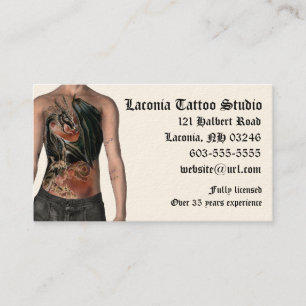 Tarjeta de cita del Personalizado de KRW Tattoo St