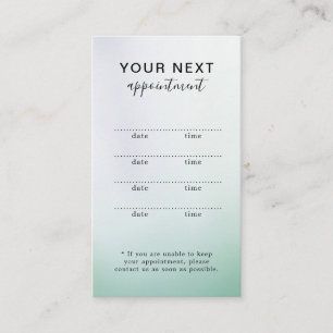 Tarjeta de Cita del Salón de Belleza Simple Gradie