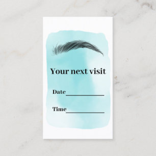 Tarjeta de cita del Salón de Brows Microblading