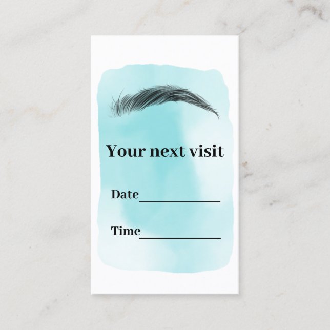 Tarjeta de cita del Salón de Brows Microblading (Anverso)