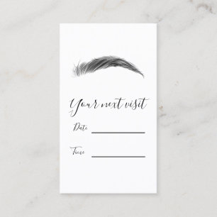 Tarjeta de cita del Salón de Brows Microblading