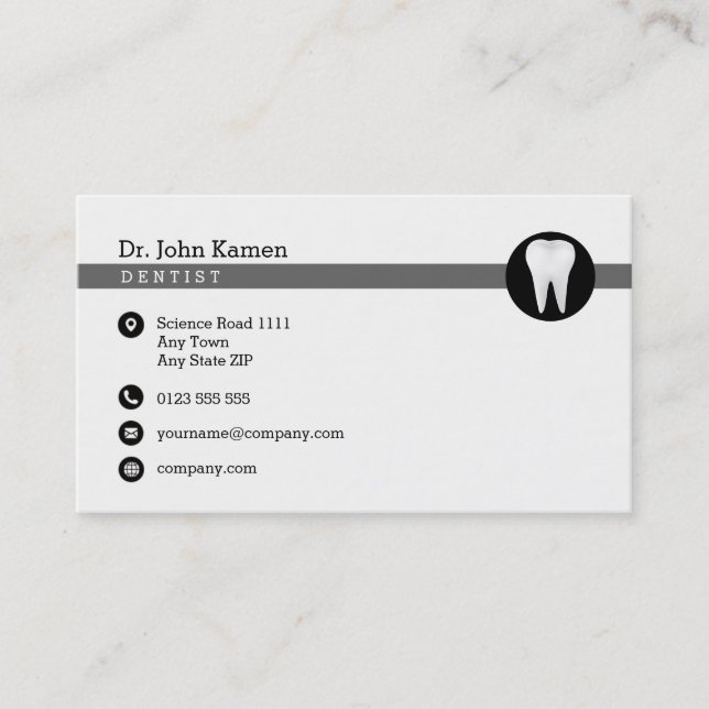Tarjeta de cita dental | Clásico profesional (Anverso)