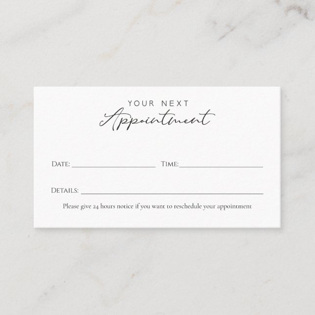 tarjeta de cita elegante (Anverso)