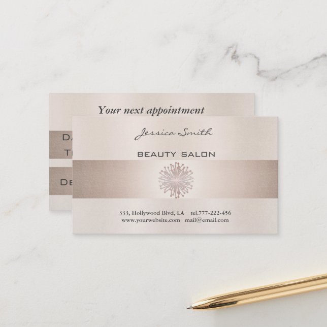 Tarjeta de cita elegante brillante diente de león (Anverso/Reverso In Situ)