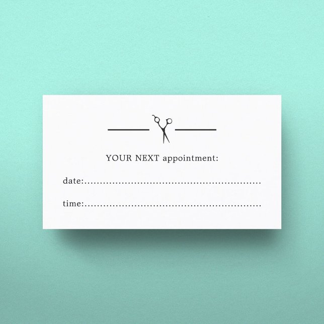 Tarjeta de cita elegante y simple de pelo limpio (Subido por el creador)