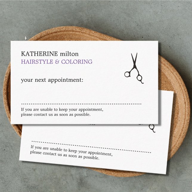 Tarjeta de cita elegante y simple de pelo limpio (Subido por el creador)