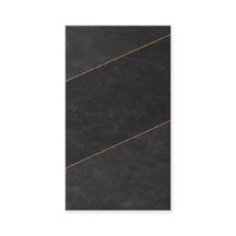 Tarjeta de cita en blanco de lujo – Negro y dorado