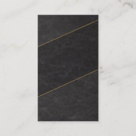 Tarjeta de cita en blanco de lujo – Negro y dorado