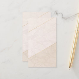 Tarjeta de cita en blanco elegante – Marfil y dora