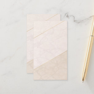 Tarjeta de cita en blanco elegante – Marfil y dora