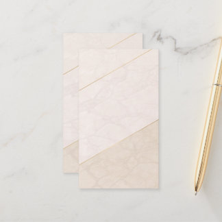 Tarjeta de cita en blanco elegante – Marfil y dora