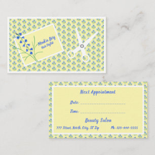 Tarjeta de cita Floral Hair Stylist