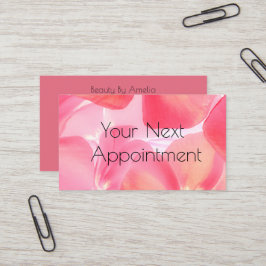 Tarjeta de cita floral rosa