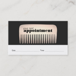 Tarjeta de cita Hairstylist Gold Comb Hair Salon