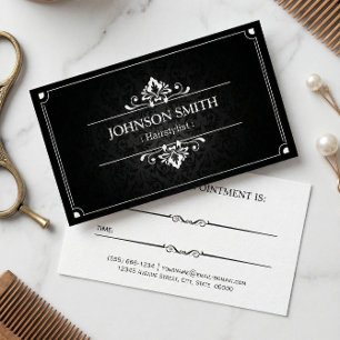 Tarjeta de cita Hairstylist - Sombra de Damask