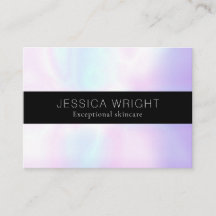 Tarjeta de Cita Iridescente Simple y Elegante