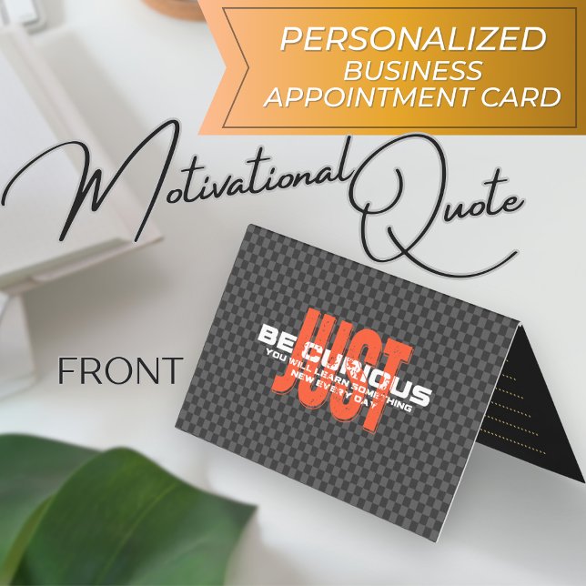 Tarjeta de cita "Just Be Curious" Positive Vibes (Subido por el creador)