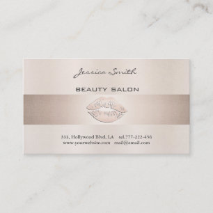 Tarjeta de cita labios brillantes y elegantes